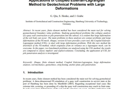 Applications of Coupled Eulerian-Lagrangian Method to Geotechnical Problems with Large Deformations