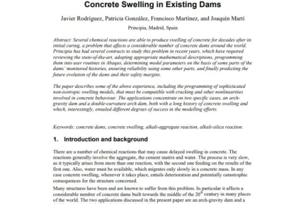 Concrete Swelling in Existing Dams