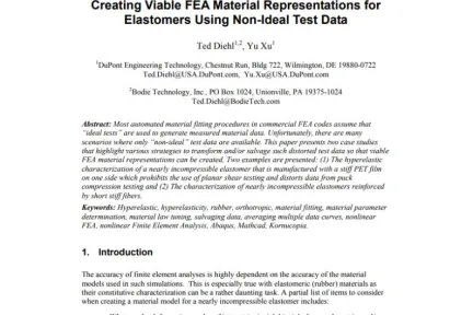 Creating Viable FEA Material Representations for Elastomers Using Non-Ideal Test Data