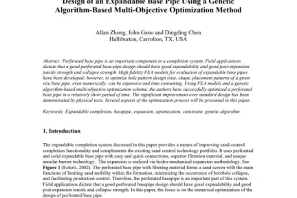Design of an Expandable Base Pipe Using a Genetic Algorithm-Based Multi-Objective Optimization Method