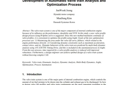 Development of Automated Valve train Analysis and Optimization Process
