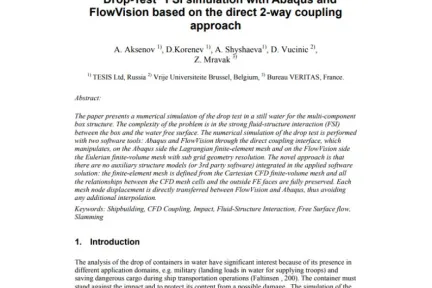 “Drop-Test” FSI simulation with Abaqus and FlowVision based on the direct 2-way coupling approach