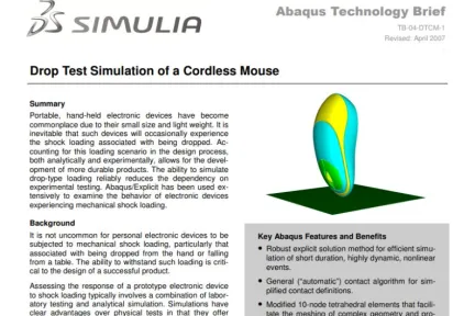 Drop Test Simulation of a Cordless Mouse