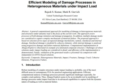 Efficient Modeling of Damage Processes in Heterogeneous Materials under Impact Load
