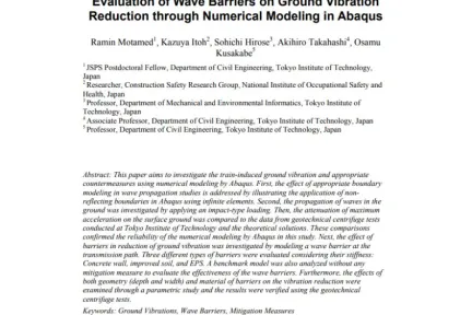Evaluation of Wave Barriers on Ground Vibration Reduction through Numerical Modeling in Abaqus
