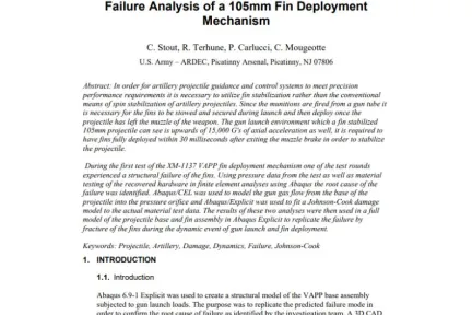 Failure Analysis of a 105mm Fin Deployment Mechanism
