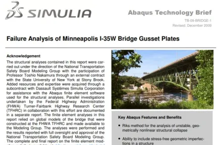 Failure Analysis of Minneapolis I-35W Bridge Gusset Plates