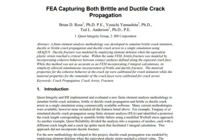 FEA Capturing Both Brittle and Ductile Crack Propagation