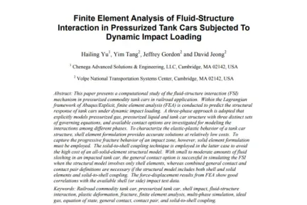 Finite Element Analysis of Fluid-Structure Interaction in Pressurized Tank ars Subjected To Dynamic Impact Loading