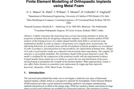 Finite Element Modelling of Orthopaedic Implants using Metal Foam