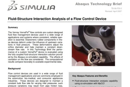 Fluid-Structure Interaction Analysis of a Flow Control Device