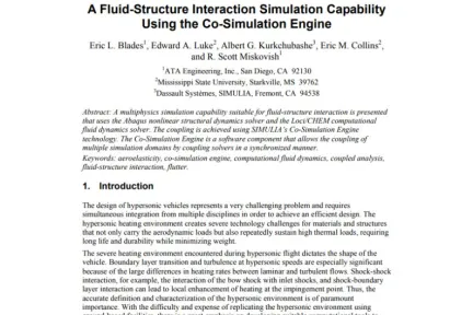 A Fluid-Structure Interaction Simulation Capability Using the Co-Simulation Engine