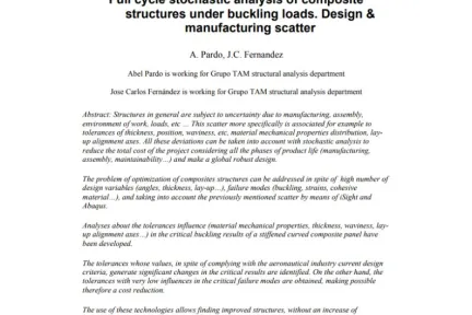 Full cycle stochastic analysis of composite structures under buckling loads. Design & manufacturing scatter