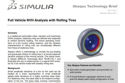 Full Vehicle NVH Analysis with Rolling Tires