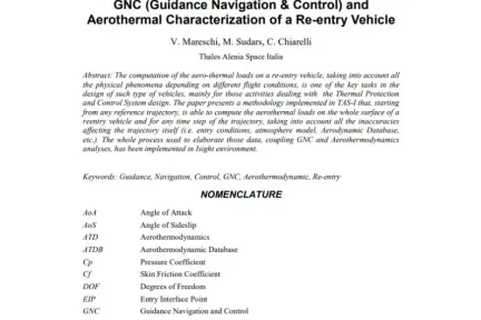 GNC and Aerothermal Characterization of a Re-entry Vehicle