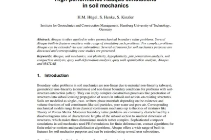 High-performance Abaqus simulations in soil mechanics