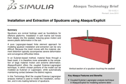 Installation and Extraction of Spudcans using AbaqusExplicit