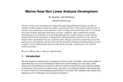 Marine Hose Non Linear Analysis Development