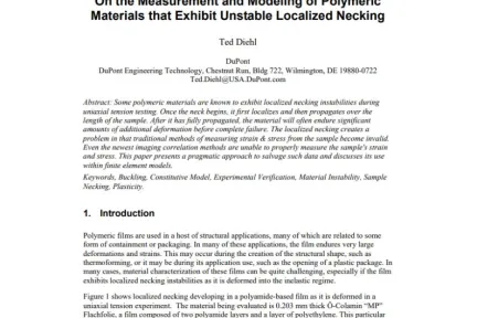 On the Measurement and Modeling of Polymeric Materials that Exhibit Unstable Localized Necking