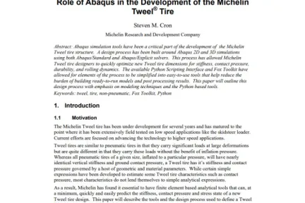 Role of Abaqus in the Development of the Michelin Tweel Tire