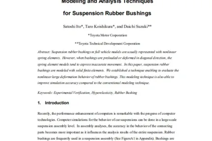 Modeling and Analysis Techniques for Suspension Rubber Bushings