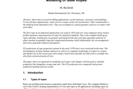 Modeling of Steel Ropes