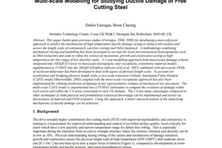 Multi-scale Modelling for Studying Ductile Damage of Free Cutting Steel