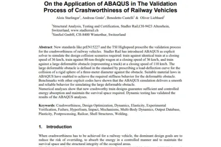 On the Application of ABAQUS in The Validation Process of Crashworthiness of Railway Vehicles