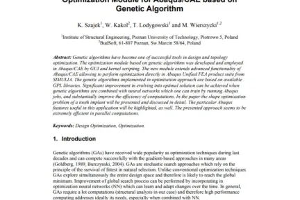 Optimization Module for Abaqus/CAE based on Genetic Algorithm