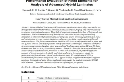 Performance Evaluation of Finite Elements for Analysis of Advanced Hybrid Laminates