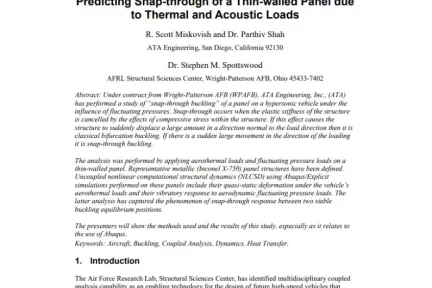 Predicting Snap-through of a Thin-walled Panel due to Thermal and Acoustic Loads