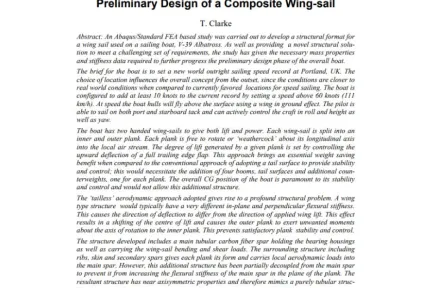 Preliminary Design of a Composite Wing-sail