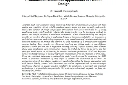 Probabilistic Simulation Applications in Product Design