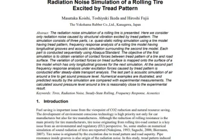 Radiation Noise Simulation of a Rolling Tire Excited by Tread Pattern