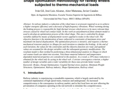 Shape optimization methodology for railway wheels subjected to thermo-mechanical loads
