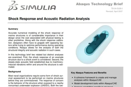 Shock Response and Acoustic Radiation Analysis