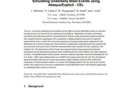 Simulating Underbelly Blast Events using AbaqusExplicit - CEL