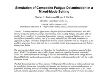 Simulation of Composite Fatigue Delamination in a Mixed-Mode Setting