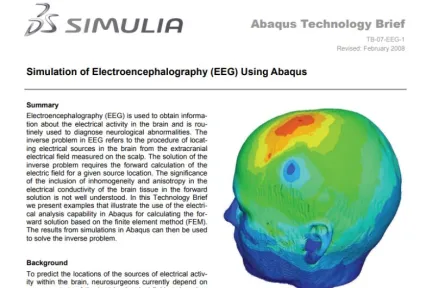 Simulation of Electroencephalography Using Abaqus