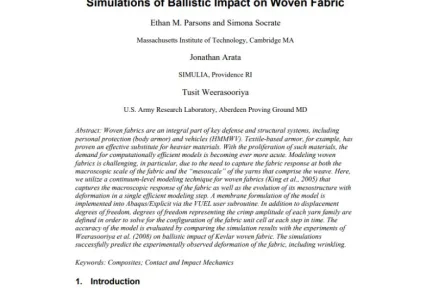 Simulations of Ballistic Impact on Woven Fabric