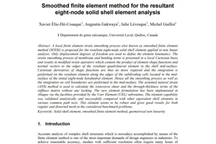 Smoothed finite element method for the resultant eight-node solid shell element analysis