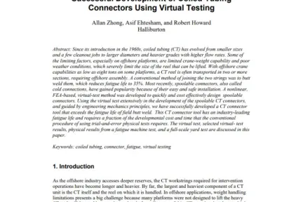 Successful Development of Coiled-Tubing Connectors Using Virtual Testing