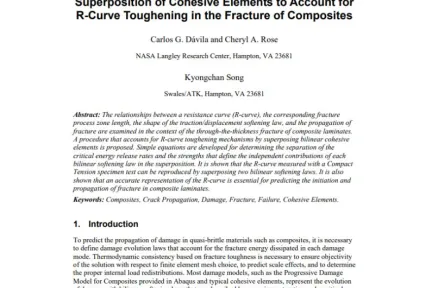 Superposition of Cohesive Elements to Account for R-Curve Toughening in the Fracture of Composites
