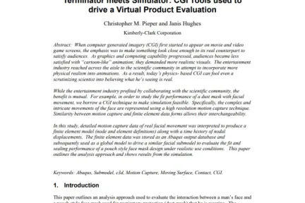 Terminator meets Simulator: CGI Tools used to drive a Virtual Product Evaluation