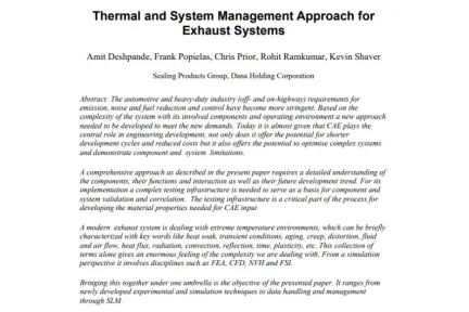 Thermal and System Management Approach for Exhaust Systems