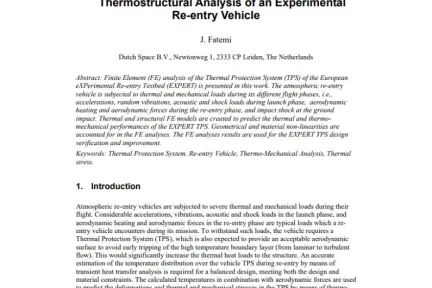 Thermostructural Analysis of an Experimental Re-entry Vehicle