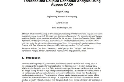 Threaded and Coupled Connector Analysis Using Abaqus CAXA