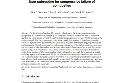 User subroutine for compressive failure of composites