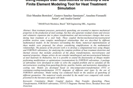 Using Abaqus User Subroutines to Develop a New Finite Element Modeling Tool for Heat Treatment Simulation