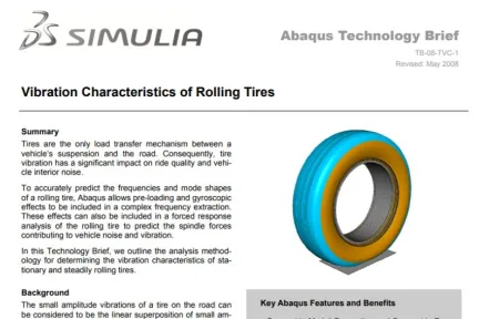 Vibration Characteristics of Rolling Tires